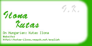 ilona kutas business card